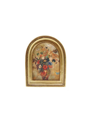 Gold Resin Mini Framed Art Magnet Arch Flowers