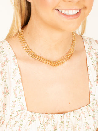 Wide Linked Chain Choker