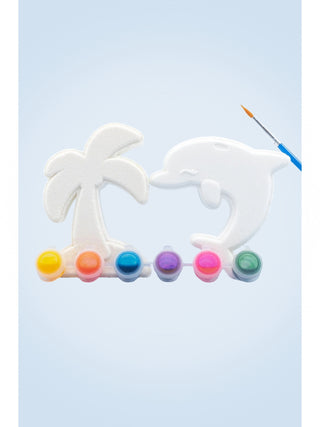 Paint Your Own Bath Bomb Set Palm Tree & Dolphin