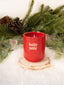 Christmas Bottle Brush Topper Candles-Santa