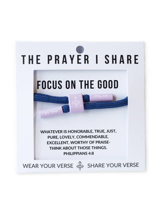 The Prayer I Share Cord Bracelet Focus On The Good