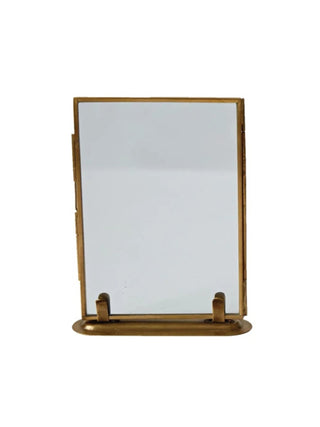 Brass and Glass Standing Photo Frame Vertical