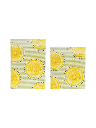 Reusable Fabric Beeswax Food Bags Sliced Lemon