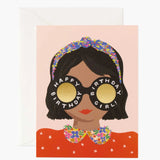 Headband Birthday Girl Card