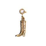 Waterproof Cowboy Boot Charm – Gold-Plated, Tarnish-Free & Hypoallergenic