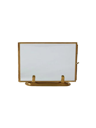 Brass and Glass Standing Photo Frame Horizontal