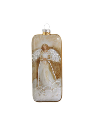 Golden Angel Rectangle Ornament Left 
