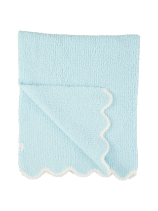 Scallop Chenille Blanket Blue