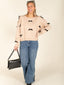 Velvet Bow Cream Sweater