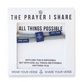 The Prayer I Share Cord Bracelet All Things Possible