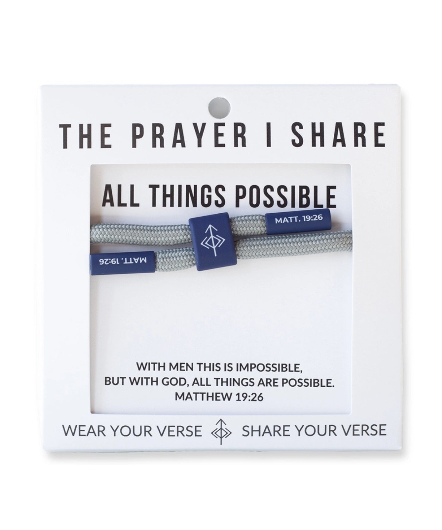 The Prayer I Share Cord Bracelet All Things Possible