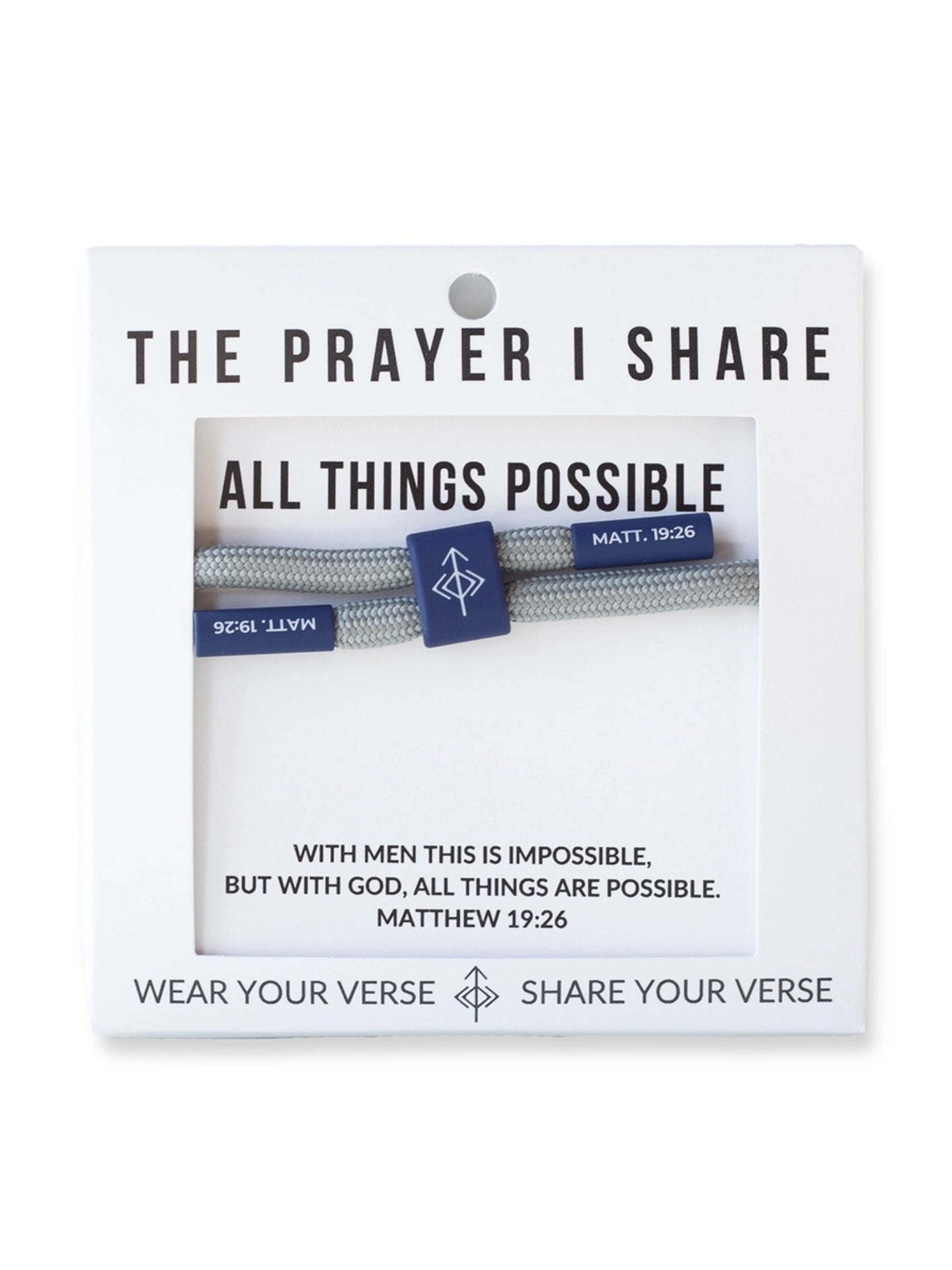 The Prayer I Share Cord Bracelet All Things Possible