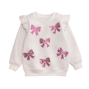 Bow Sequin Sweatshirt