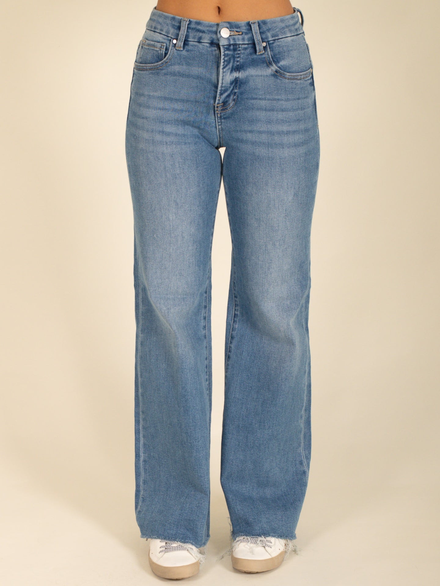 High Rise Blue Wide Jeans Medium