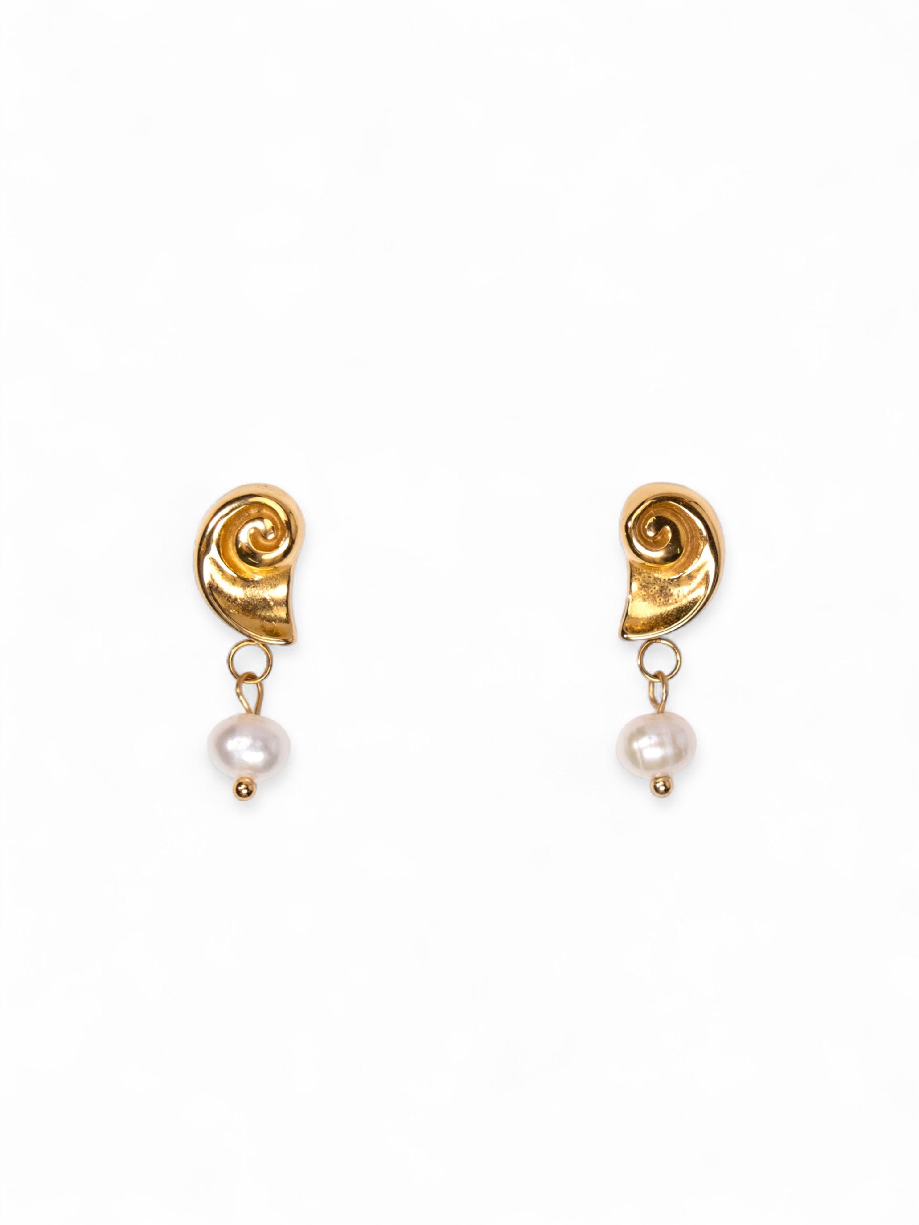 My Sister's Cottage | Waterproof | Nautilus Drop Earrings