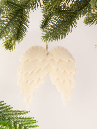 Felt White Christmas Ornaments