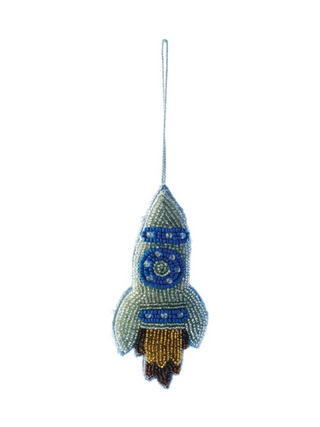 Glass Bead Rocket Ornament