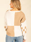 Colorblock Checker Sweater