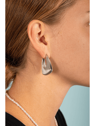 Chunky U Ribbed Earrings