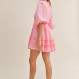 Puff Sleeve Ruffle Mini Dress