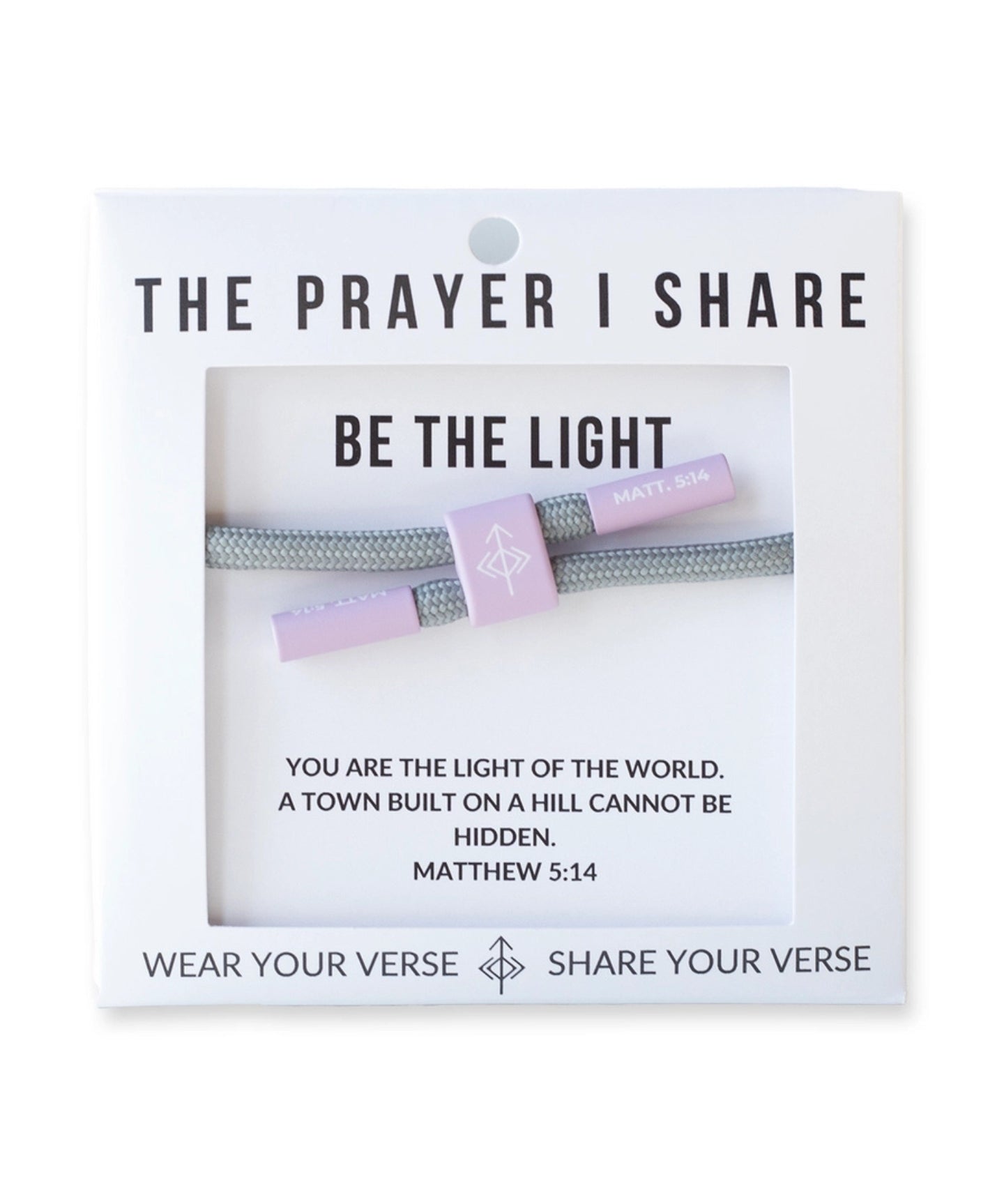 The Prayer I Share Cord Bracelet Be The Light