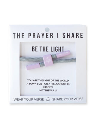 The Prayer I Share Cord Bracelet Be The Light