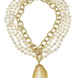 Susan Shaw | 24k Gold | Multi-Strand Oyster Necklace