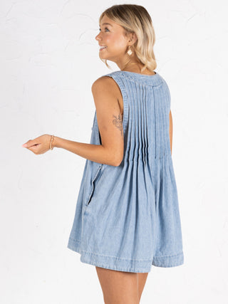 Sleeveless Denim Romper