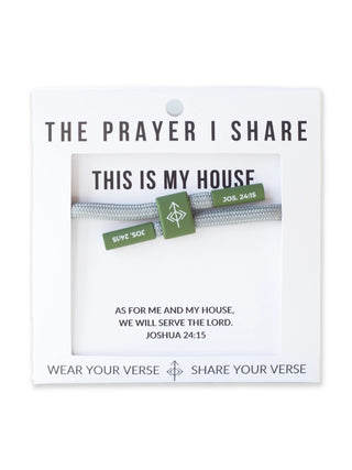 The Prayer I Share Cord Bracelet This Is My House