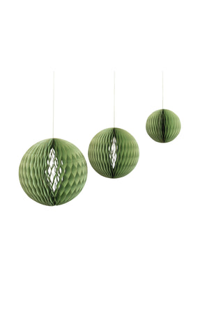 Paper Honeycomb Ball Ornament Set