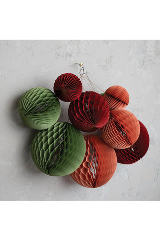 Paper Honeycomb Ball Ornament Set