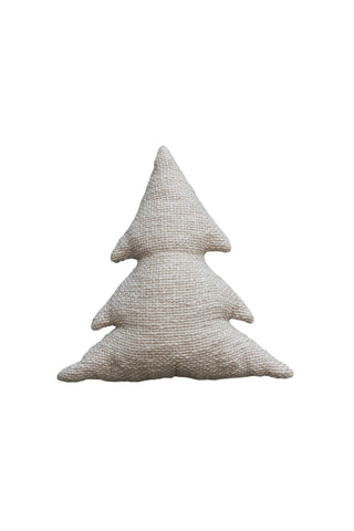 Textured tree-shaped pillow on a white background