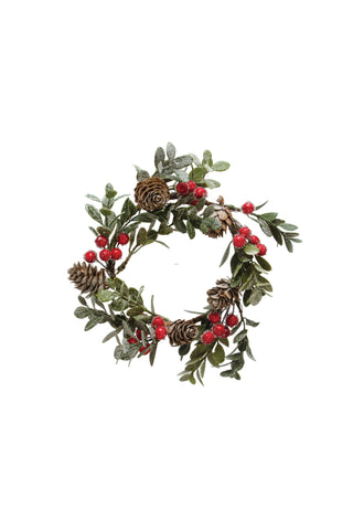 Pinecone & Red Berry Wreath