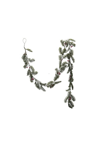 Red Berry Faux Spruce Garland