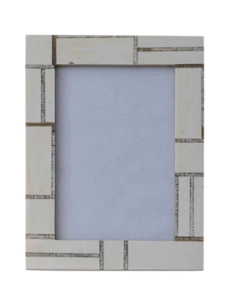 Resin Photo Frame w/ Horn Inlay Lines