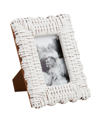 White Woven Frame Small