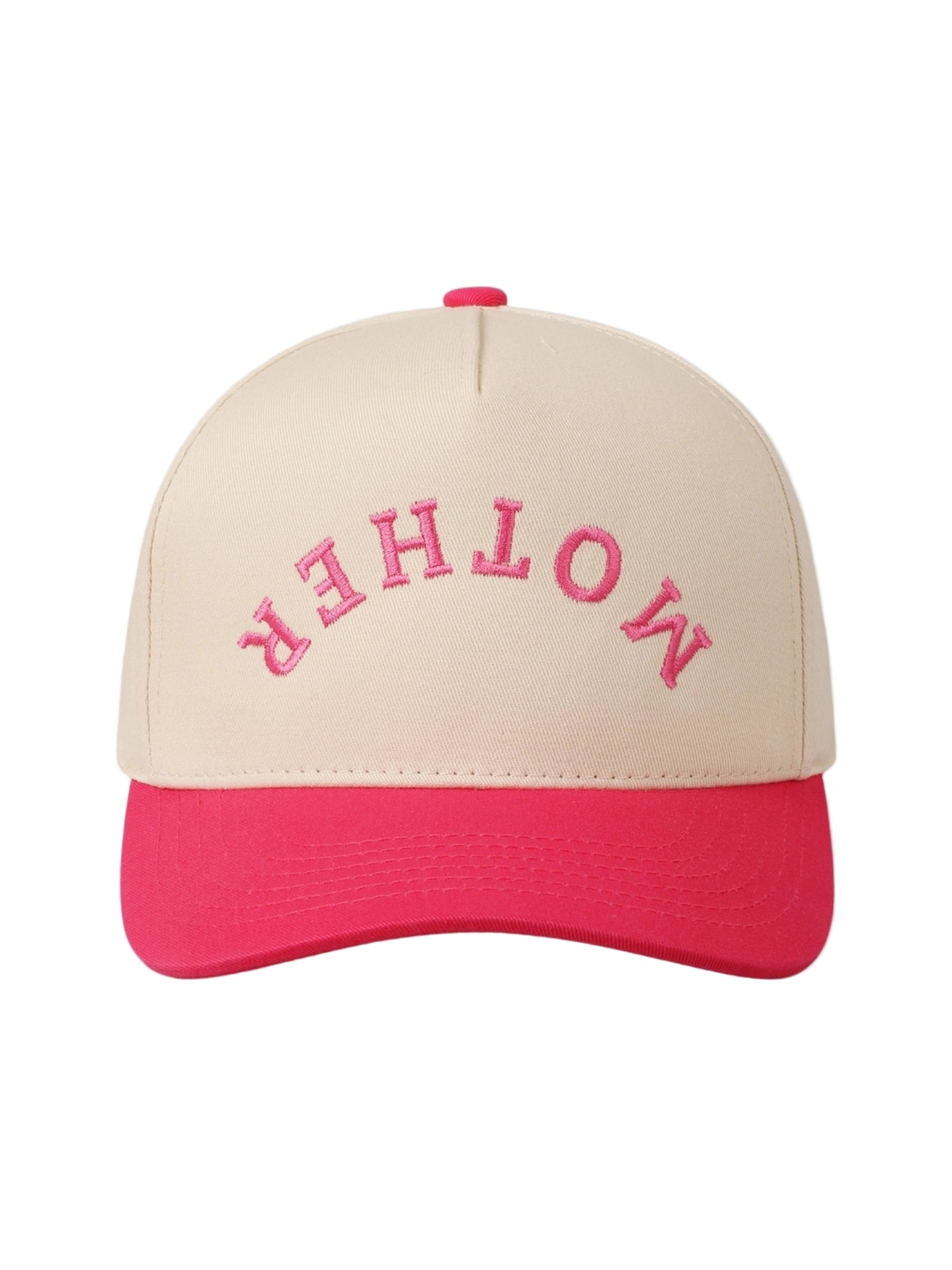 Mother Embroidered Trucker Hat Hot PInk