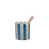 Stoneware Matchstick Holder Stripes