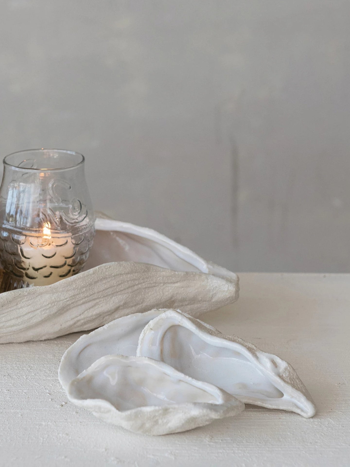 Stoneware Oyster Shell Dish