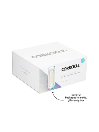 Corkcicle Flute Glass Double Pack