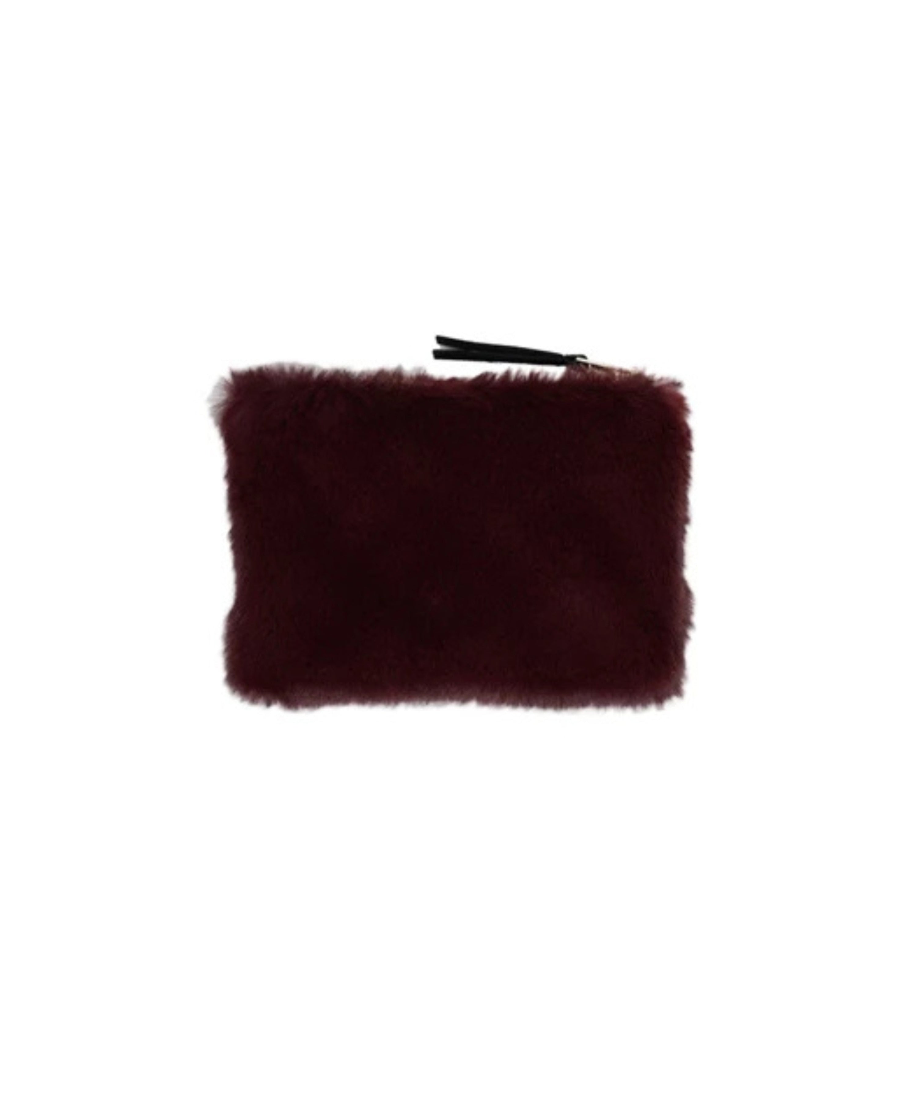Faux Fur Zipper Pouch Purse (detail view 2)
