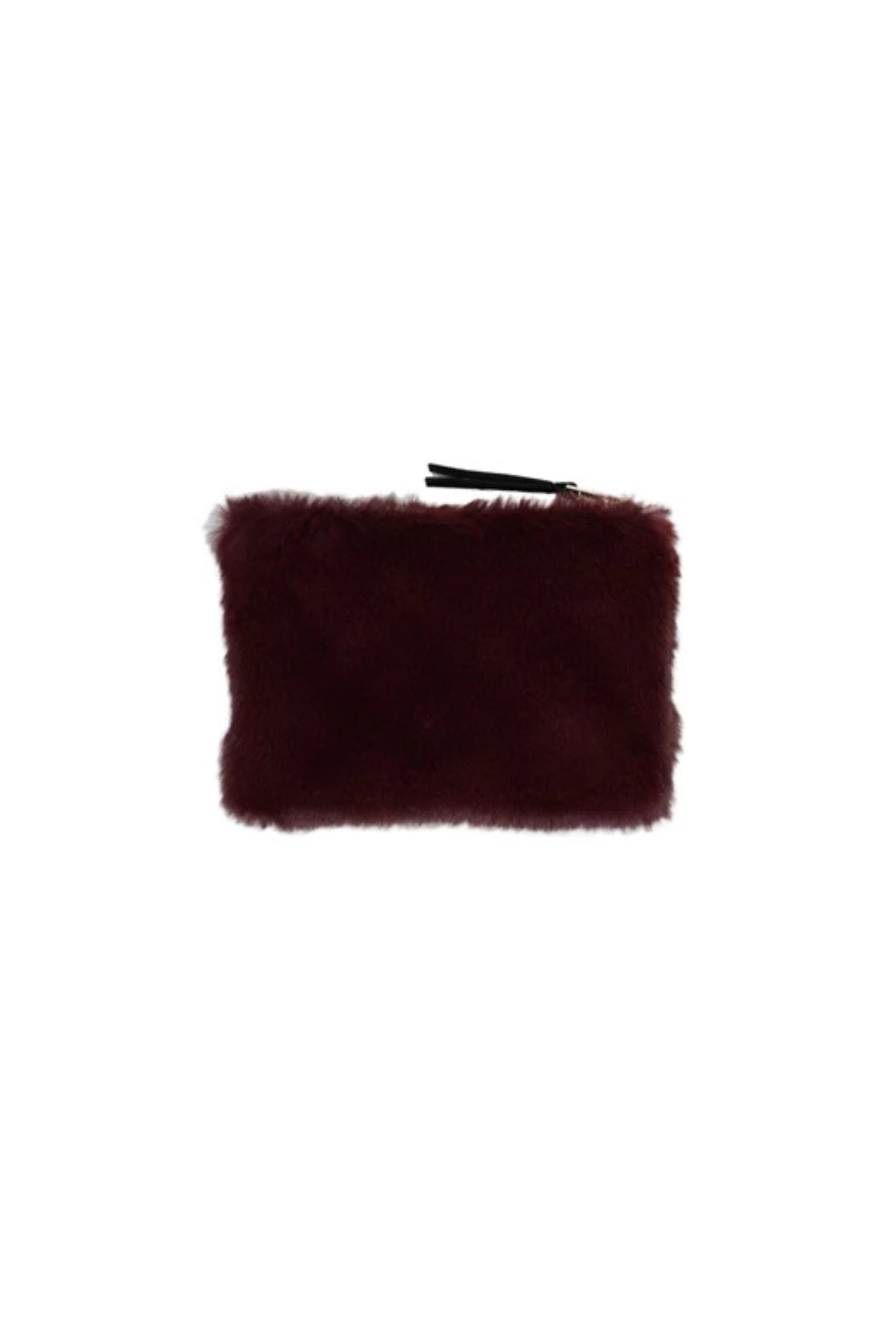 Faux Fur Zipper Pouch Purse (detail view 2)