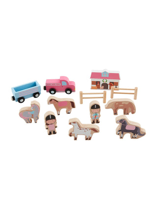 Horse Wood Toy Set