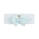 Scallop Bow Headband Light Blue