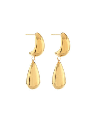 Teardrop Dangle Earrings Gold