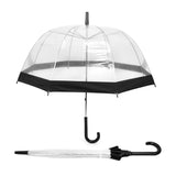 Clear Umbrella W/ Color Border Black