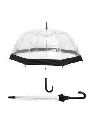 Clear Umbrella W/ Color Border Black
