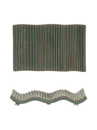 Stoneware Soap Dish Ribbed