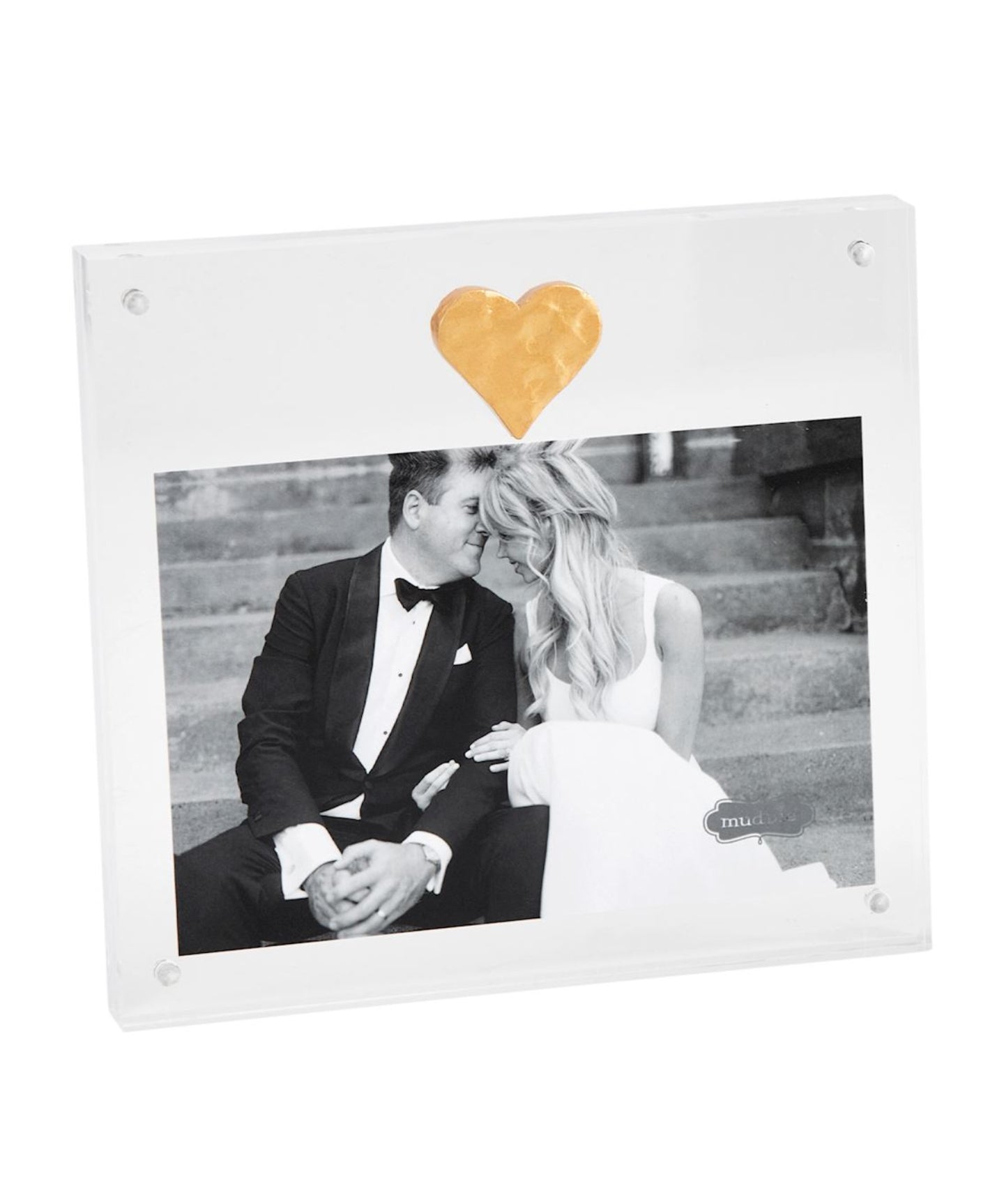 Gold Heart Acrylic Frame