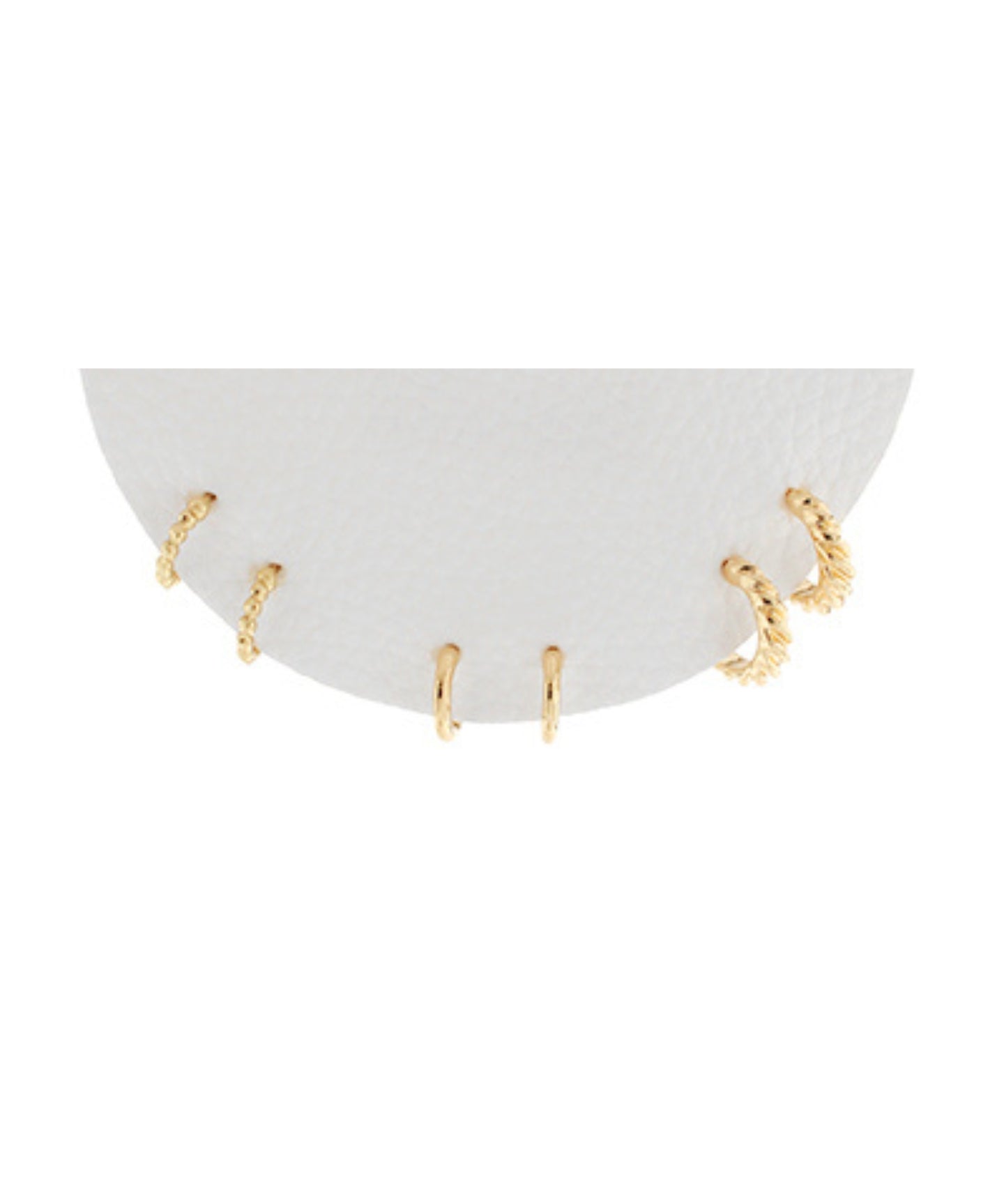 Gold Textured Hoops